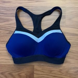 Blue sports bra